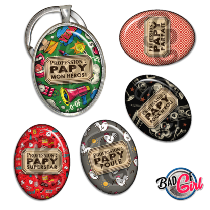 badge personnalisé papy papi bonne fete