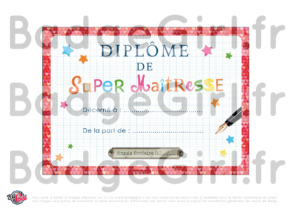 Tableau pour maîtresse et Assistante maternelle