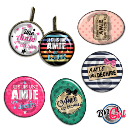 badge image digitale numerique cabochon images pour badge badges amie copine qui déchire