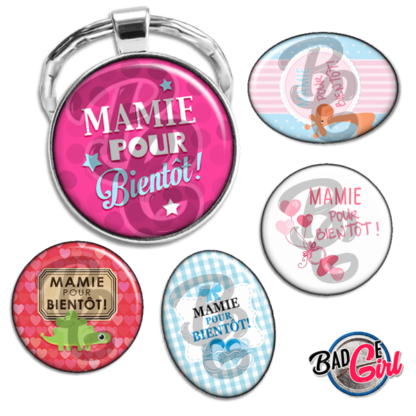 badge image digitale numerique cabochon images pour badge badges mamie mamy mami bientôt bébé naissance