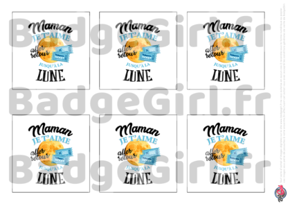 badge image digitale numerique cabochon personnalisé mug mugs tasse café maman lune je t'aime