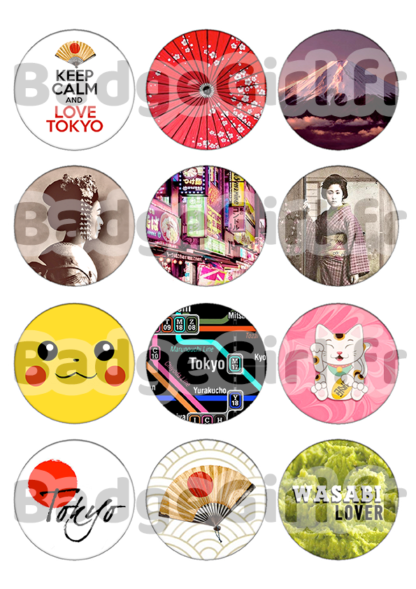image images planche badge cabochon imprimer japon tokyo pikachu fuji ville
