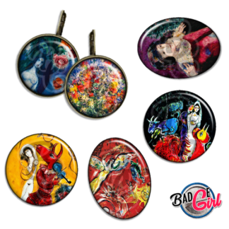 image images planche badge cabochon imprimer tableau peintre peinture marc chagall