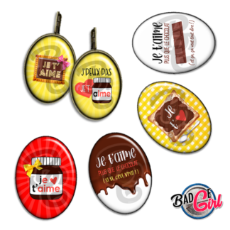 image images planche badge cabochon imprimer chocolat nutella ferrero lu amour je t'aime