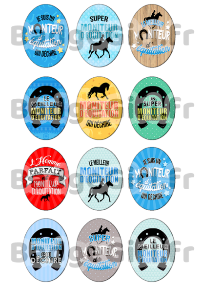 image images planche badge cabochon imprimer cheval equitation qui déchire super meilleur prof mono moniteur