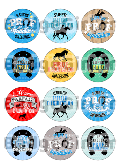 image images planche badge cabochon imprimer cheval equitation qui déchire super meilleur prof