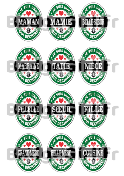 image images planche badge à imprimer famille qui déchire heineken biere détournement maman marraine mamie