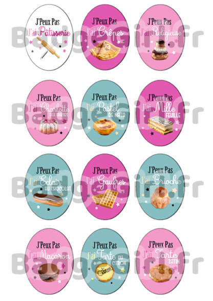 image images planche badge à imprimer patisserie pâtisserie chef cuisine gateau j'peux pas j'ai humour