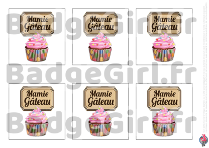 image images planche badge à imprimer mug tasse bonne fête mamie cupcake gateau mug