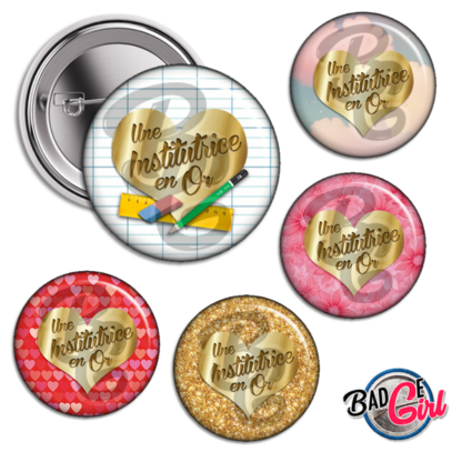 image images planche badge imprimer cabochon une instit institutrice en or école merci coeur