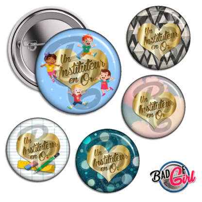 image images planche badge imprimer cabochon une instit instituteur en or école merci coeur