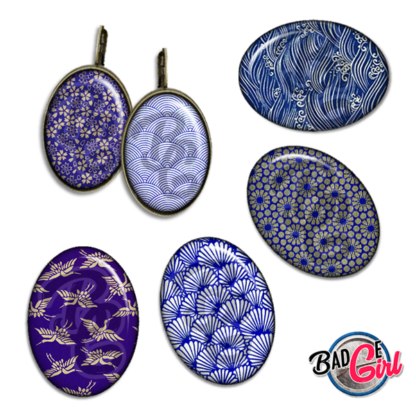 image images planche badge imprimer cabochon motif motifs japon japan japonais washi sakura bleu blue