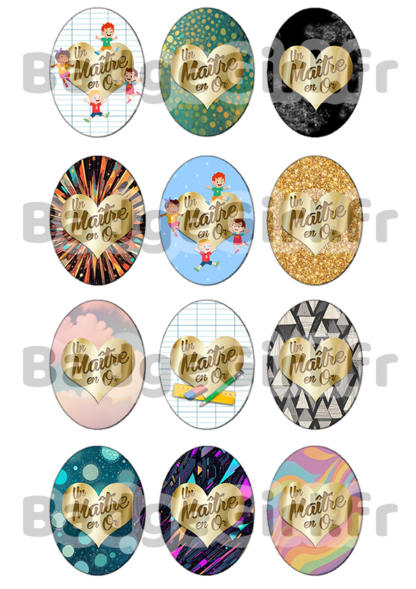 image images planche badge imprimer cabochon un maître maitre en or école merci coeur