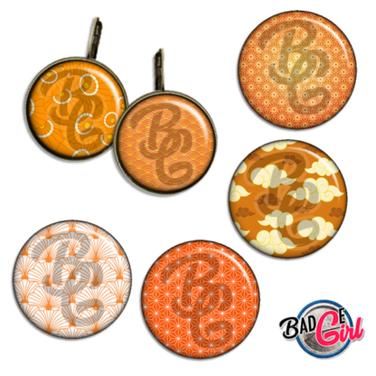 image images planche badge imprimer cabochon motif motifs japon japan japonais washi sakura orange
