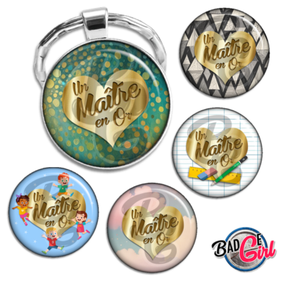 image images planche badge imprimer cabochon un maître maitre en or école merci coeur