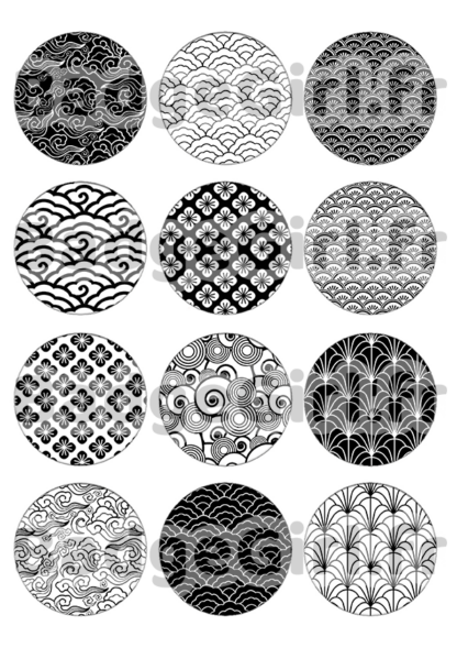 image images planche badge imprimer cabochon motif motifs japon japan japonais washi
