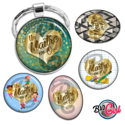 image images planche badge imprimer cabochon un maître maitre en or école merci coeur