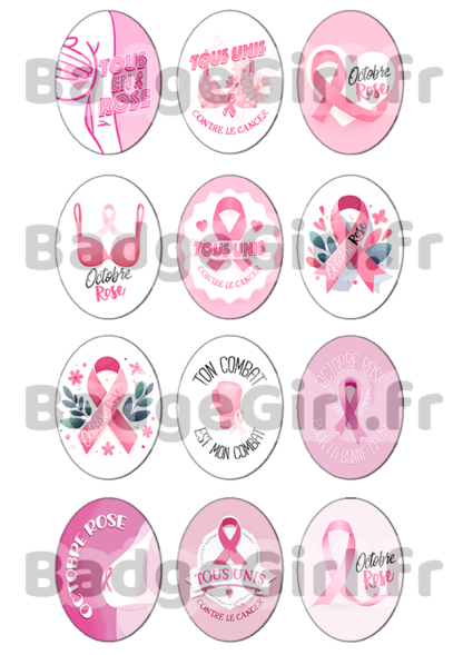 image images planche badge imprimer cabochon octobre rose cancer sein combat