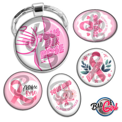 image images planche badge imprimer cabochon octobre rose cancer sein combat