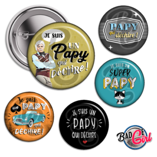 image images planche badge imprimer cabochon papi papy qui déchire vintage