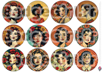 image images planche badge imprimer cabochon femme pinup woman women