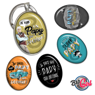 image images planche badge imprimer cabochon papi papy qui déchire vintage