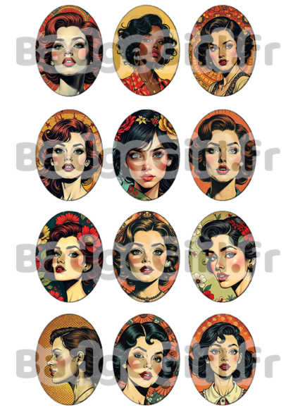 image images planche badge imprimer cabochon femme pinup woman women