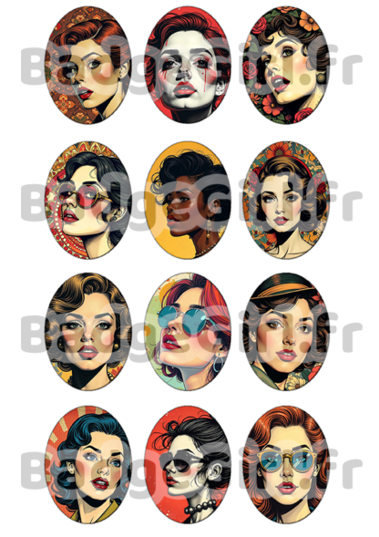 image images planche badge imprimer cabochon femme pinup woman women