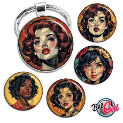 image images planche badge imprimer cabochon femme pinup woman women