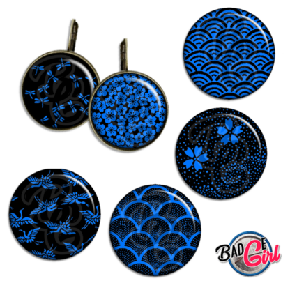 image images planche badge imprimer cabochon japan japon motif moshi bleu noir