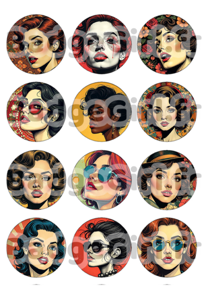 image images planche badge imprimer cabochon femme pinup woman women