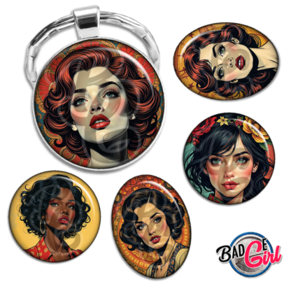 image images planche badge imprimer cabochon femme pinup woman women