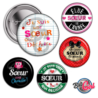 badge cabochon image imprimer gratuit soeur sœur heineken bière chouette d'enfer géniale meilleure qui déchire