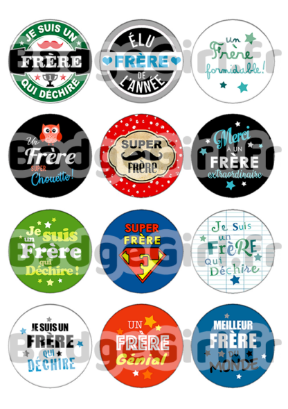 badge cabochon image imprimer gratuit frere frère superman heineken bière moustache chouette superman marvel