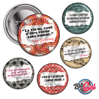 badge cabochon image imprimer gratuit citation citations proverbe mot mots amour gainsbourg barbara einstein chaplin de vinci voltaire balzac prévert hendrix yourcenar shakespeare