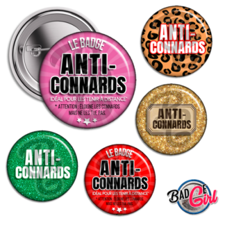 badge cabochon image imprimer gratuit anti-connards connard humour