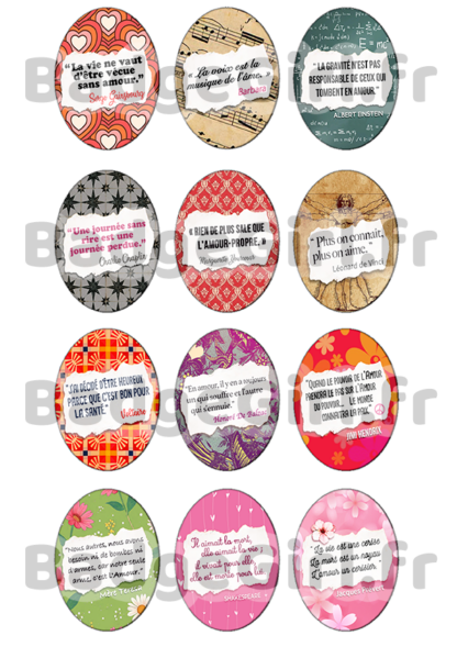 badge cabochon image imprimer gratuit citation citations proverbe mot mots amour gainsbourg barbara einstein chaplin de vinci voltaire balzac prévert hendrix yourcenar shakespeare