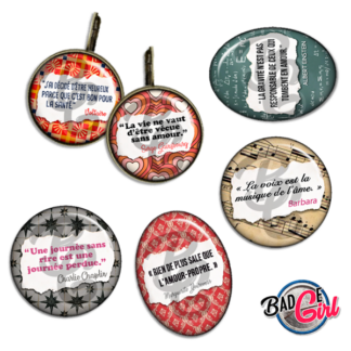 badge cabochon image imprimer gratuit citation citations proverbe mot mots amour gainsbourg barbara einstein chaplin de vinci voltaire balzac prévert hendrix yourcenar shakespeare