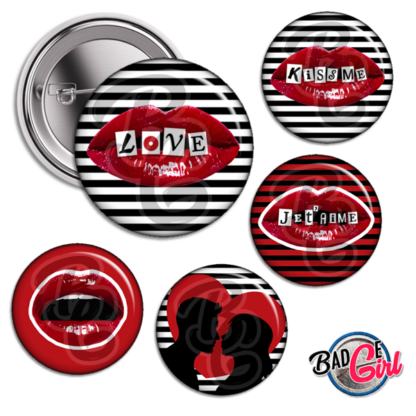 badge cabochon image imprimer gratuit saint st valentin amour love kiss bisou me je t'aime i love you amoureux bouche pacha dali