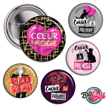 badge cabochon image imprimer gratuit saint st valentin amour love chat cat coeur amour coeur à prendre célibataire