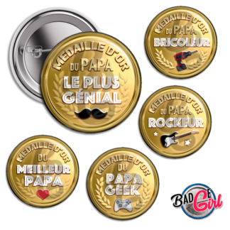 badge cabochon image imprimer gratuit papa père au top génial meilleur bricoleur rockeur poule chic geek mortel roi