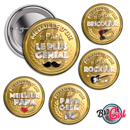 badge cabochon image imprimer gratuit papa père au top génial meilleur bricoleur rockeur poule chic geek mortel roi
