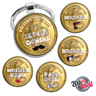 badge cabochon image imprimer gratuit papa père au top génial meilleur bricoleur rockeur poule chic geek mortel roi