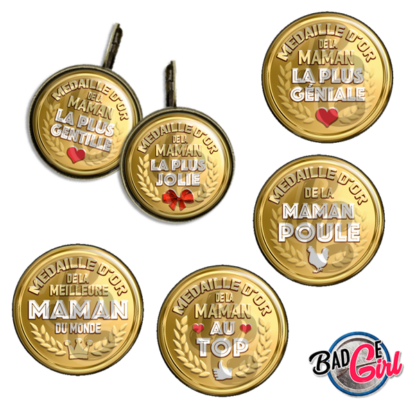 badge cabochon image imprimer gratuit maman mère mères mum mom au top médaille d'or or  au top géniale jolie la plus super poule star gentille gateau chouette qui déchire dechire meilleure patiente