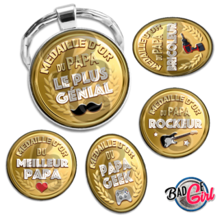 badge cabochon image imprimer gratuit papa père au top génial meilleur bricoleur rockeur poule chic geek mortel roi
