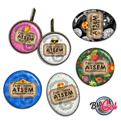 badge cabochon image imprimer gratuit atsem avs asem profession qui assure  d'enfer enfer wonde woman wonderwoman ange gardien 100% classe au top extraordinaire rock rock'n'roll qui déchire géniale génialissime  exceptionnelle  magicienne emoji smiley