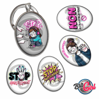 badge cabochon image imprimer gratuit harcèlement stop harcelement sensibilisation suicide élève