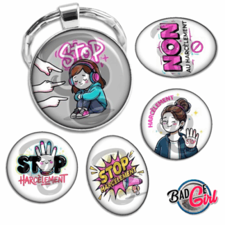 badge cabochon image imprimer gratuit harcèlement stop harcelement sensibilisation suicide élève